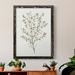 Red Barrel Studio® Single Sprig III Premium Framed Canvas - Ready To Hang Canvas, Bamboo in Black/Blue/Green | 44 H x 31 W x 1 D in | Wayfair