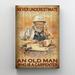 Trinx Old Carpenter Is Working - Never Underestimate An Old Man Who Is A Carpenter Gallery Wrapped Canvas | 14 H x 11 W x 2 D in | Wayfair