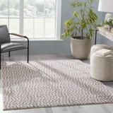 White 118 x 94 x 0.48 in Area Rug - Well Woven Baldwin Asher Modern Pebbled Ivory Soft Rug Polypropylene | 118 H x 94 W x 0.48 D in | Wayfair