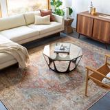 Casterton 2' x 2'11" Traditional Washable Updated Traditional Burnt Orange/Denim/Grass Green/Brown/Light Beige/Mustard/Lime Green/Dark Red/Peach Washable Area Rug - Hauteloom