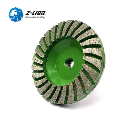 Z-LION 4 "grain 30 # diamant tasse roue silencieux noyau Turbo tasse meulage en aluminium Base outil