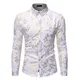 Chemise Hawaïenne à Manches sulfpour Homme Vêtement de Luxe Blanc Imprimé Floral localité Coupe