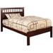 Wooden Twin Bed with Airy Headboard in Cherry