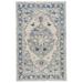 Capel Shakta-Medallion Cream Blue Rectangle Hand Tufted Area Rug