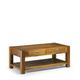 Table basse en bois marron L 120 cm