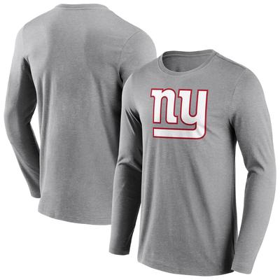 New York Giants Langarm-T-Shirt mit neutralem Farblogo - Herren Image