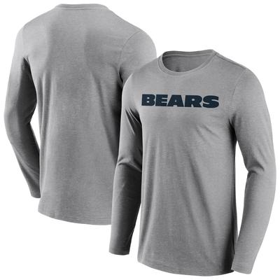 Chicago Bears Langarm-T-Shirt mit neutraler Farbe und Wortmarke - Herren Image