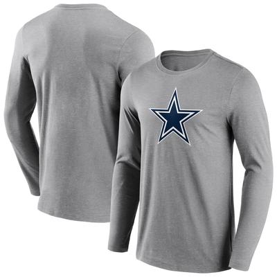 Dallas Cowboys Langarm-T-Shirt mit neutralem Farblogo - Herren Image