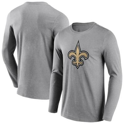 New Orleans Saints Langarm-T-Shirt mit neutralem Farblogo - Herren Image