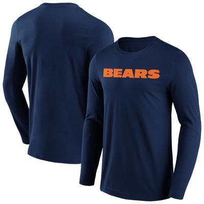 Chicago Bears – Langarm-T-Shirt in Primärfarbe mit Wortmarke - Herren Image