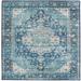 Washable Sariah Teal/Ivory Rug by Linon Home Décor in Teal