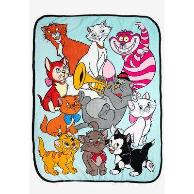 Plus Size Women's Disney Cats Throw Blanket 46" x 60" Plush Figaro Cheshire Cat Dinah Toulouse by Disney in Multi