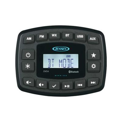 Jensen Compact Bluetooth Am/Fm/Usb/Wb Waterproof Stereo Black 4in JMS4RTL