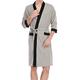MINTLIMIT Men's Nightgown Long Sleeve Cotton Bathrobe Dressing Gown Lightweight Robes with Belt & Pockets Comfy Sleepwear Warm Robe Loungewear Pyjamas for Men