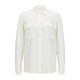 BOSS Womens C Biventi Long-Sleeved Blouse in Sand-Washed Silk White