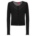 HUGO Women's Sosonny Cardigan Sweater, Black 1, L