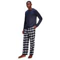 Tommy Hilfiger Men's LS Pant TEE Set Pajama, Des Sky/Pin Buffalo Plaid/Flannel, M