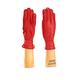 PARISI GLOVES - DEER LEATHER GLOVES FOR WOMAN - CASHMERE LINING - MADE IN ITALY - F76 (8, RED)