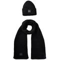 UGG Women's W Chunky Rib Knit Set Winter Accessory, Black, One Size