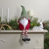 Northlight Seasonal 25-Inch Plush Red & Green Sitting Tabletop Gnome Christmas Decoration, Faux Fur | 25 H x 9 W x 6 D in | Wayfair