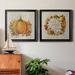 The Holiday Aisle® Pumpkin in Fall - 2 Piece Picture Frame Painting Set on Canvas Canvas, in Black/Blue/Green | 34.5 H x 69 W x 1.5 D in | Wayfair