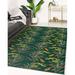 Green/Orange 108 x 0.08 in Area Rug - Bayou Breeze Chewelah Floral Dark Green/Green/Yellow/Orange Area Rug Polyester | 108 W x 0.08 D in | Wayfair