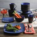 Gibson Soho Lounge 16 Piece Dinnerware Set Ceramic/Earthenware/Stoneware in Blue | Wayfair 61221.16RM