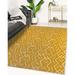 White/Yellow 108 x 0.08 in Area Rug - Foundry Select Hanaford Abstract Yellow/Gold/Mustard Area Rug Polyester | 108 W x 0.08 D in | Wayfair
