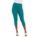 Plus Size Women's Everyday Capri Legging by Jessica London in Tropical Teal (Size 30/32)