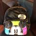 Disney Bags | Disney Mickey Mouse Backpack W/ Rainbow Zippers | Color: Black | Size: 11”X13”X6”