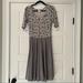 Lularoe Dresses | Lularoe Nicole Dress Size Medium, Super Soft! | Color: Gray/White | Size: M