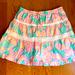 Lilly Pulitzer Bottoms | Lily Pulitzer Pink Floral Skirt Girls 16 | Color: Blue/Pink | Size: 16g