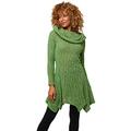 Joe Browns Women's Shawl Collar Knitted Tunic Pullover Sweater, Green, 12