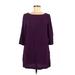 Tildon Casual Dress - Shift: Purple Solid Dresses - Women's Size Small