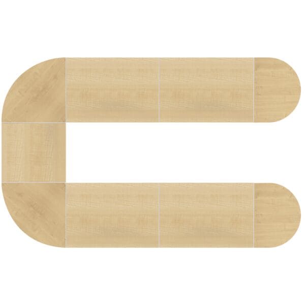 HAMMERBACHER Konferenztisch »London« oval 380 x 240 x 72 - 74 cm braun, 74 cm