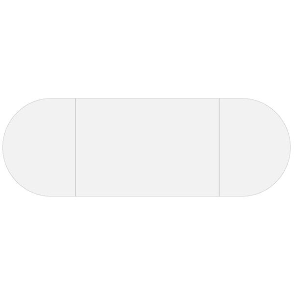 HAMMERBACHER Konferenztisch »London« oval 280 x 80 x 72 - 74 cm weiß, 74 cm