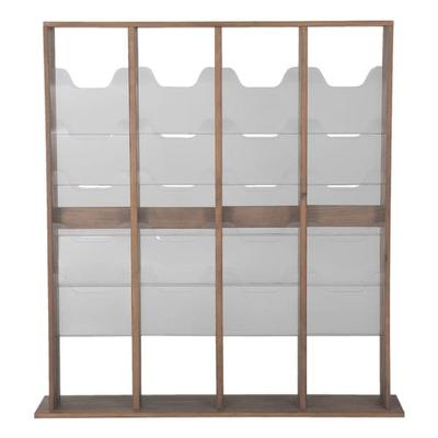 update displays Boden-Prospektständer »WoodMagazine« 40x DIN A4 braun, 109 cm