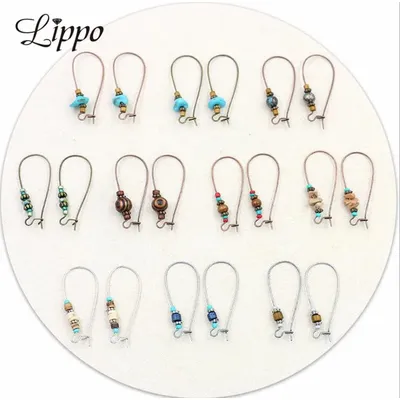 10pcs BP-0001 Antique Cuivre Crochet D'oreille DIY bijoux Accessoires perles faites à la main