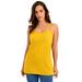 Plus Size Women's Cami Top with Adjustable Straps by Jessica London in Sunset Yellow (Size 22/24)