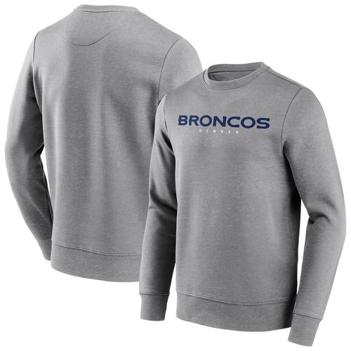 Denver Broncos Neutral Color Wordmark Crew Sweatshirt - Herren - Big & Tall