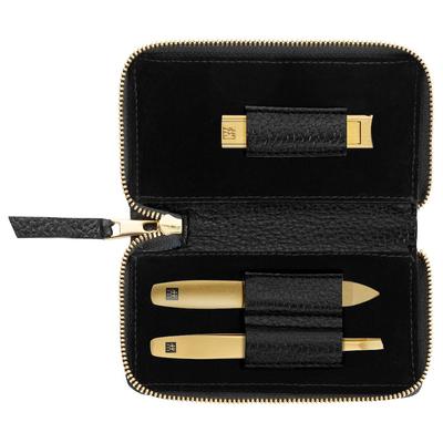 ZWILLING Beauty - Maniküre Pediküre Set 3tlg. mit Kompakt-Nagelknipser, Leder, schwarz Nägel kürzen 1 ct (75.9 € / 1 ct)
