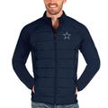 Men's Antigua Navy Dallas Cowboys Altitude Quilted Full-Zip Jacket