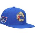 Men's Mitchell & Ness Royal Philadelphia 76ers 50th Anniversary Snapback Hat