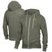 Men's Alternative Apparel Heathered Green George Mason Patriots Rocky Full-Zip Hoodie