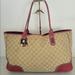 Gucci Bags | Gucci Authentic Gg Canvas Red Leather Princy Tote Bag | Color: Red | Size: Os