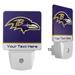 Baltimore Ravens Personalized 2-Piece Nightlight Set