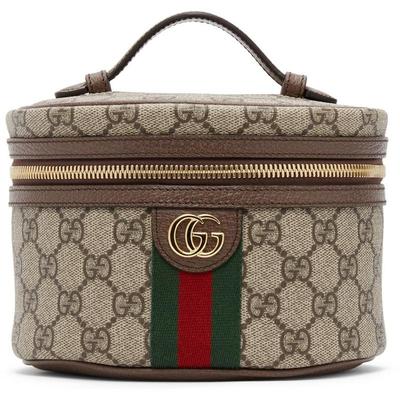 Beige gg Supreme Ophidia Cosmetic Case - Metallic - Gucci Makeup Bags
