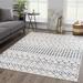 Tigris TGS-2332 2'7" x 7'3" Contemporary,Transitional Ivory/Blue Runner - Hauteloom