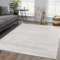 Tigris TGS-2317 2' x 3' Farmhouse,Contemporary Ivory/Gray Area Rug - Hauteloom