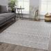 Tigris TGS-2334 6'7" x 9' Contemporary,Transitional,Farmhouse Ivory/Gray/Navy/Navy Area Rug - Hauteloom